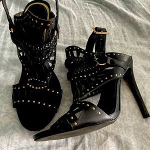 Black Heels w/ Gold Hardware